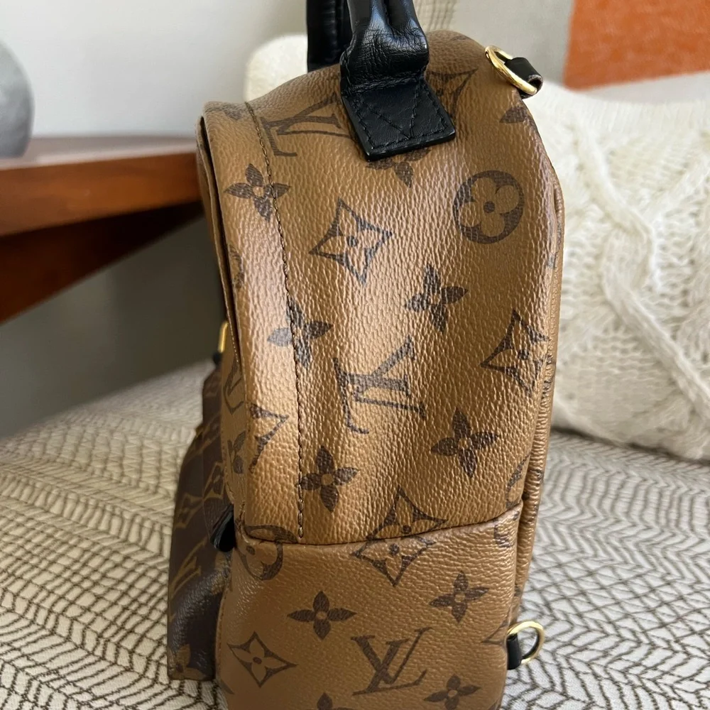 Pre-loved Louis Vuitton Mini Palm Springs Backpack in Reverse Monogram - Picture 10 of 16